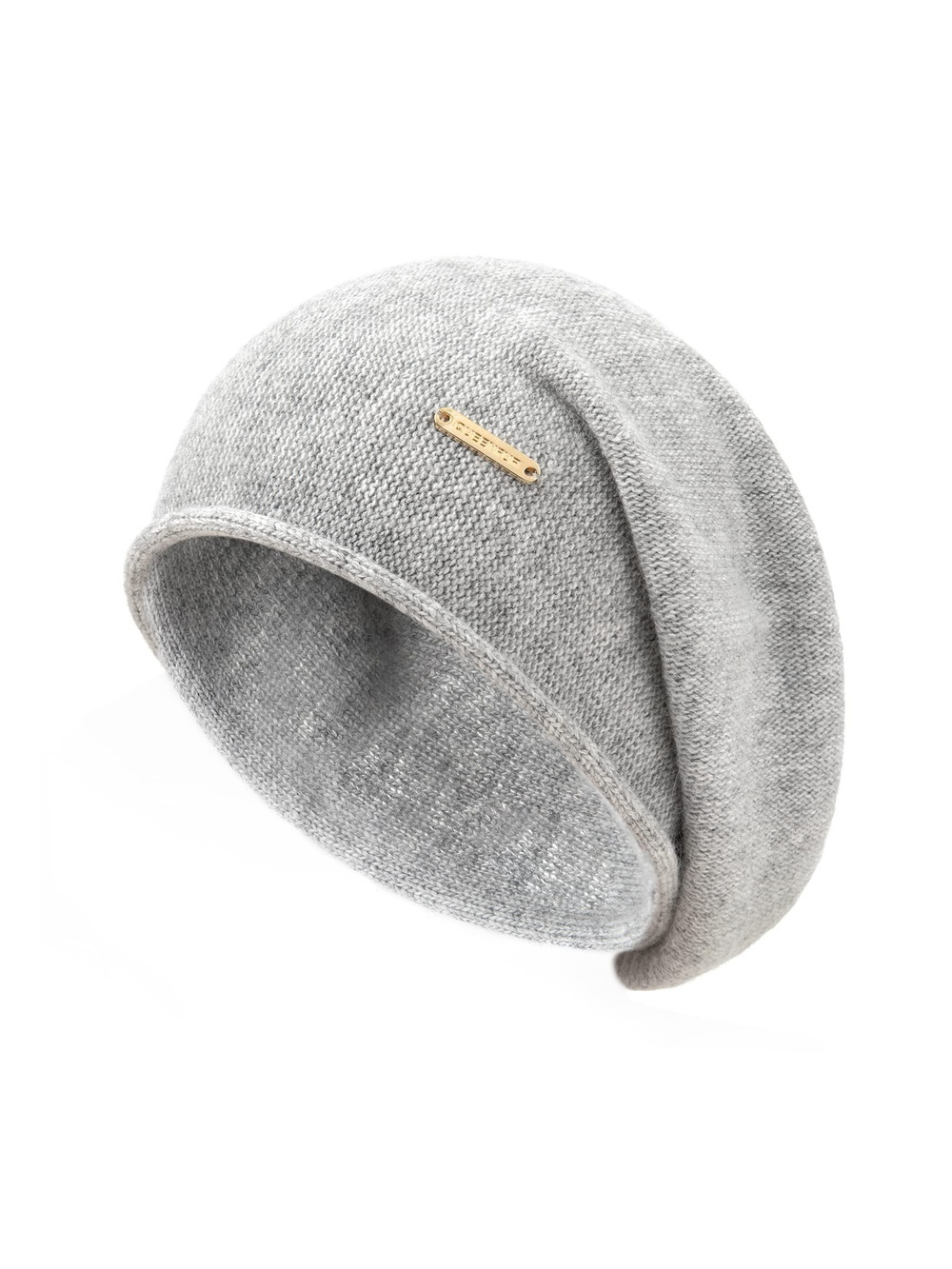 Knit Slouchy Beanie Hats for Women Cashmere Ski Cap | Soft Gray | Size OS